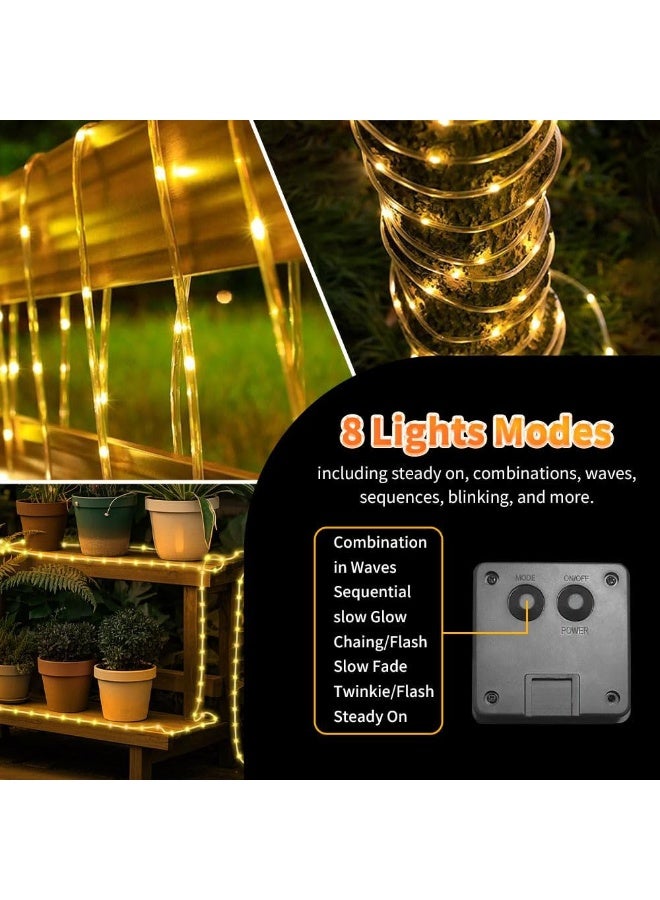 ضوء الحبل الشمسي مقاوم للماء IP65 39FT 100LEDs LED في الهواء الطلق ‎ ضوء الشمسية في الهواء الطلق لحزب حديقة فناء الزفاف المنزلي عيد الميلاد عيد الهالوين شجرة الديكور الإضاءة - Image 4